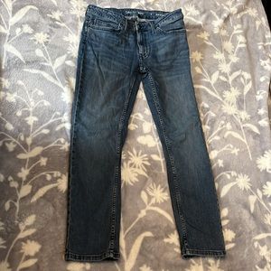 #9⭐️CALVIN KLEIN Blue Slim Boyfriend Jeans -whiskered Sz 6